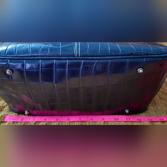 Dooney & Bourke Black Crocodile-Embossed Satchel - Picture 10 of 15